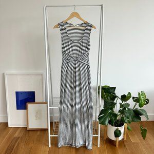 Max Studio maxi dress, Gray and White Striped, US Size Small